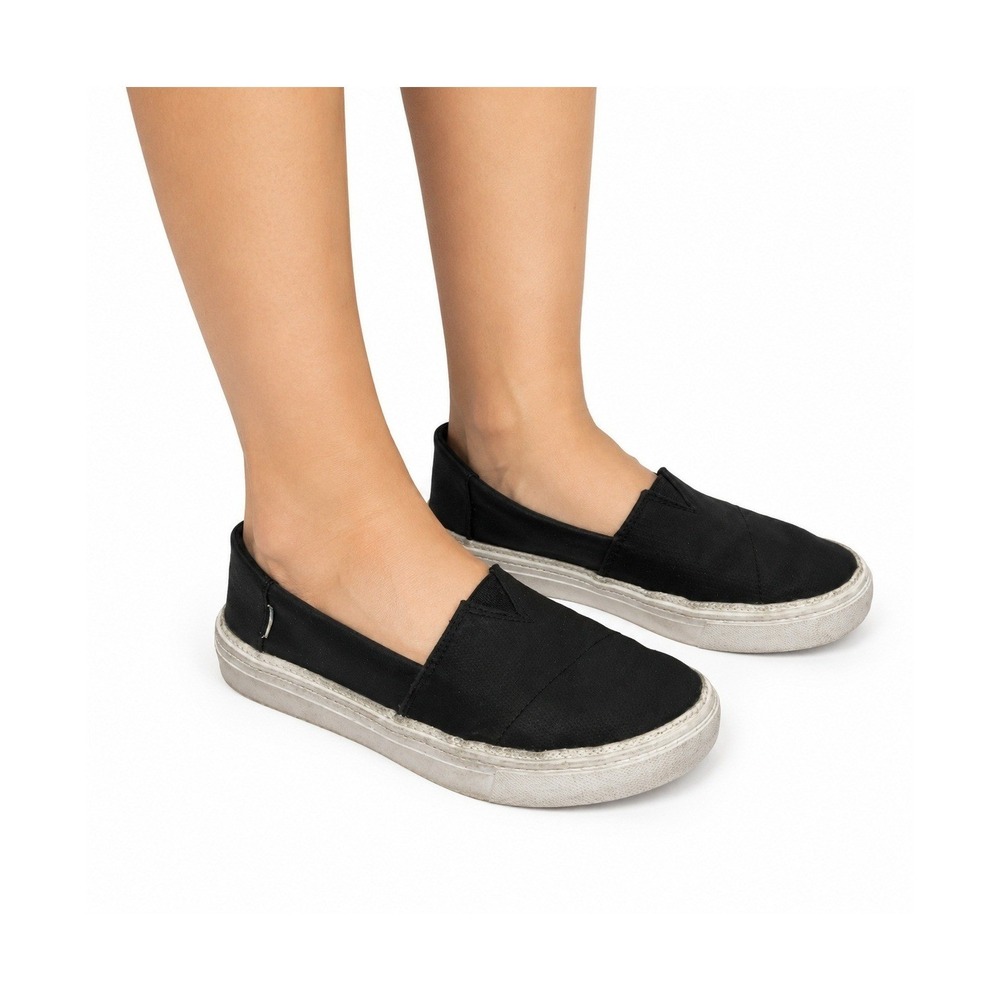 TOMS Black Slip On Sneakers Shoes Womens Size 7 10019320
